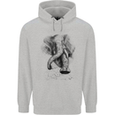 An Abstract Elephant Environment Mens 80% Cotton Hoodie Sports Grey