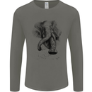 An Abstract Elephant Environment Mens Long Sleeve T-Shirt Charcoal