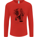 An Abstract Elephant Environment Mens Long Sleeve T-Shirt Red