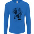 An Abstract Elephant Environment Mens Long Sleeve T-Shirt Royal Blue
