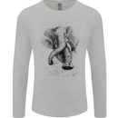 An Abstract Elephant Environment Mens Long Sleeve T-Shirt Sports Grey