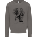 An Abstract Elephant Environment Mens Sweatshirt Jumper Charcoal