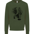 An Abstract Elephant Environment Mens Sweatshirt Jumper Forest Green