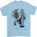An Abstract Elephant Environment Mens T-Shirt Cotton Gildan Light Blue