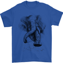 An Abstract Elephant Environment Mens T-Shirt Cotton Gildan Royal Blue