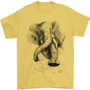 An Abstract Elephant Environment Mens T-Shirt Cotton Gildan Yellow