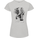 An Abstract Elephant Environment Womens Petite Cut T-Shirt Sports Grey