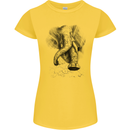 An Abstract Elephant Environment Womens Petite Cut T-Shirt Yellow
