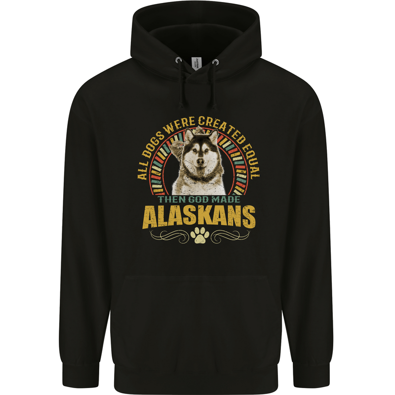 An Alaskan Dog Childrens Kids Hoodie Black