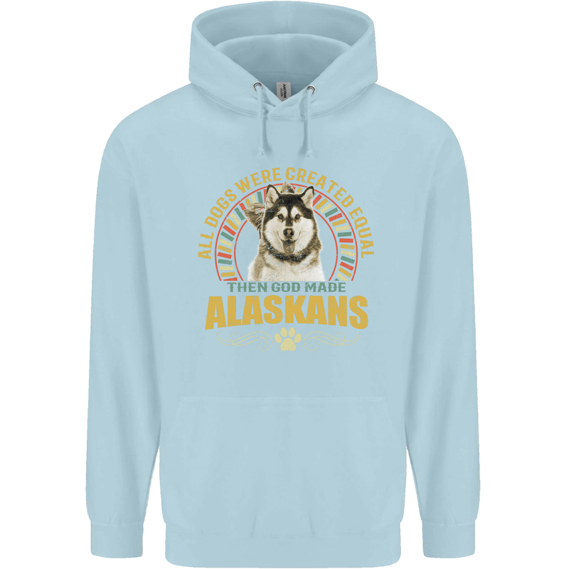 An Alaskan Dog Childrens Kids Hoodie Light Blue