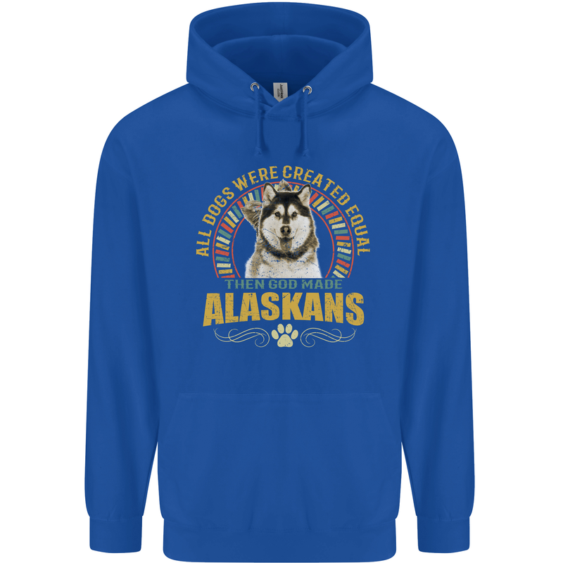 An Alaskan Dog Childrens Kids Hoodie Royal Blue