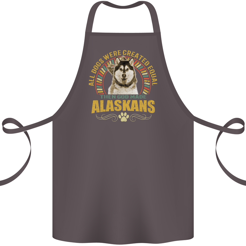 An Alaskan Dog Cotton Apron 100% Organic Dark Grey