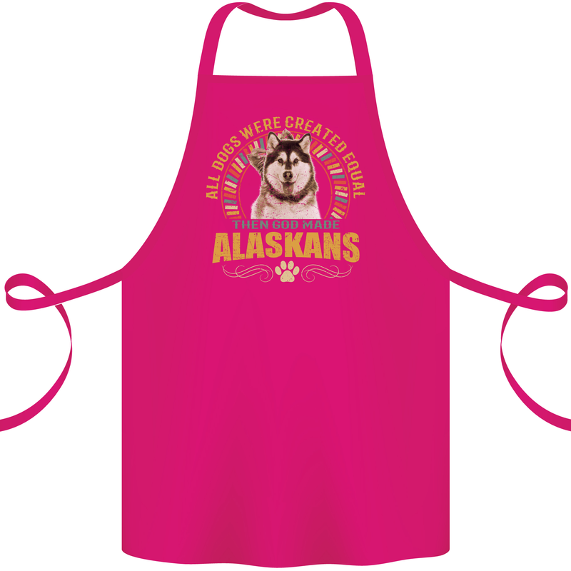 An Alaskan Dog Cotton Apron 100% Organic Pink