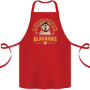 An Alaskan Dog Cotton Apron 100% Organic Red