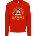 An Alaskan Dog Kids Sweatshirt Jumper Bright Red