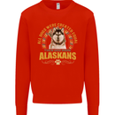 An Alaskan Dog Kids Sweatshirt Jumper Bright Red