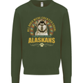 An Alaskan Dog Kids Sweatshirt Jumper Forest Green