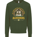 An Alaskan Dog Kids Sweatshirt Jumper Forest Green