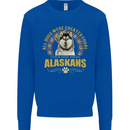 An Alaskan Dog Kids Sweatshirt Jumper Royal Blue