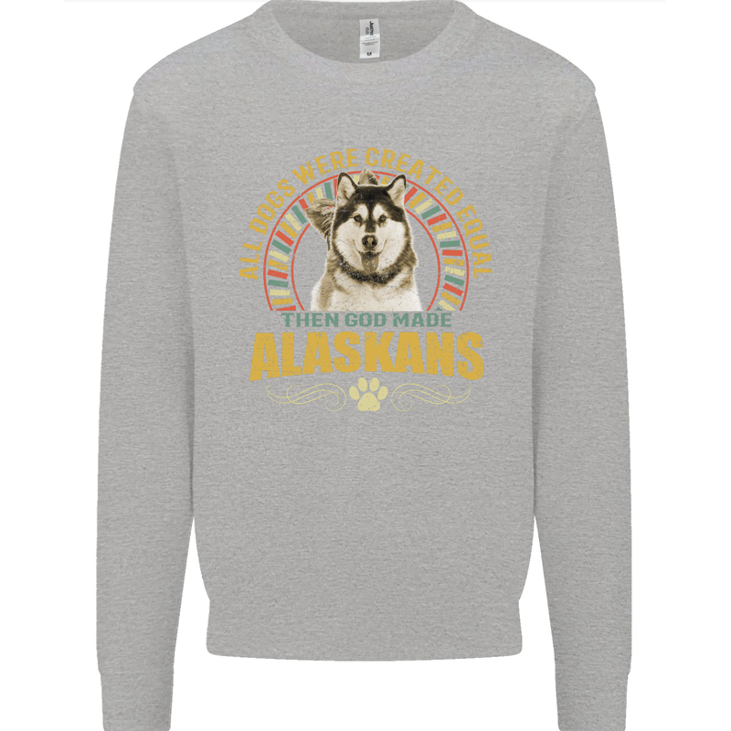 An Alaskan Dog Kids Sweatshirt Jumper Sports Grey