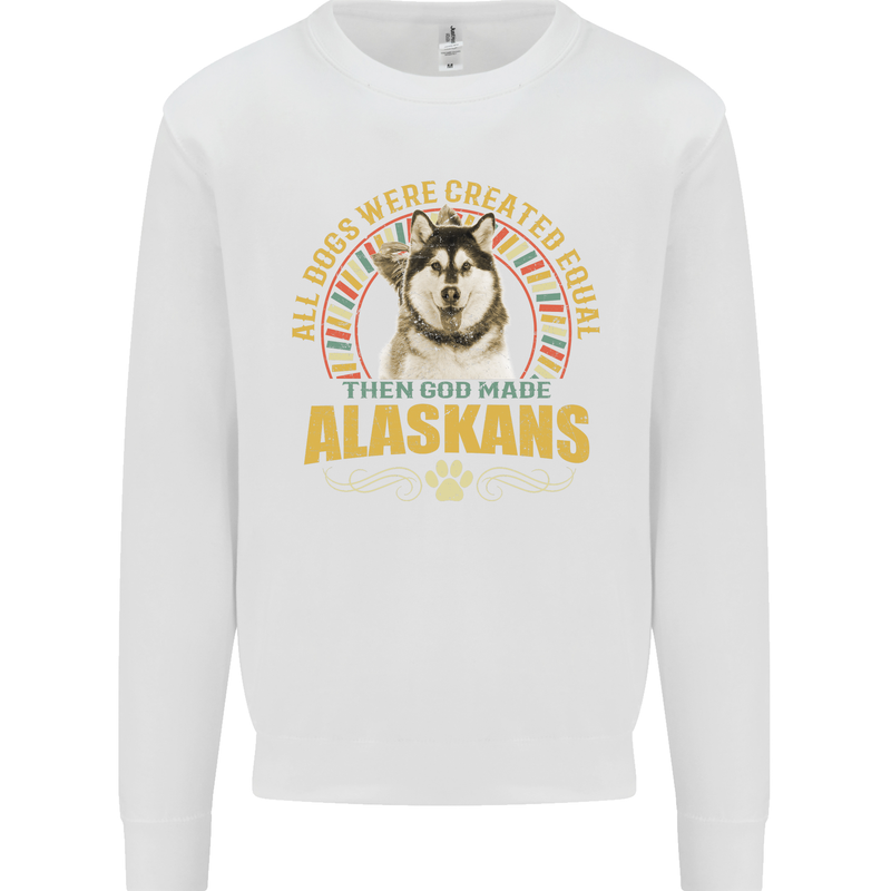 An Alaskan Dog Kids Sweatshirt Jumper White