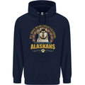 An Alaskan Dog Mens 80% Cotton Hoodie Navy Blue