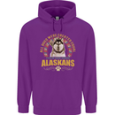 An Alaskan Dog Mens 80% Cotton Hoodie Purple