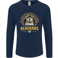 An Alaskan Dog Mens Long Sleeve T-Shirt Navy Blue