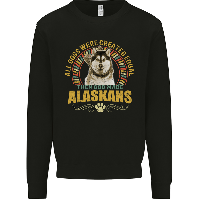 An Alaskan Dog Mens Sweatshirt Jumper Black