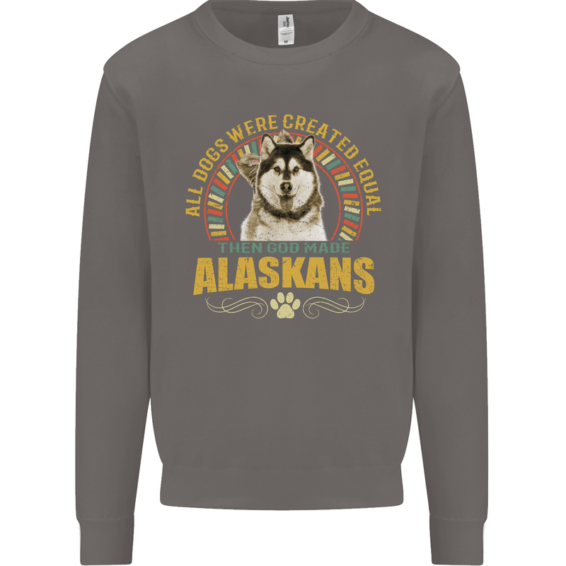 An Alaskan Dog Mens Sweatshirt Jumper Charcoal
