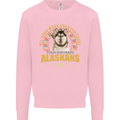 An Alaskan Dog Mens Sweatshirt Jumper Light Pink
