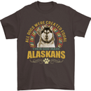 An Alaskan Dog Mens T-Shirt 100% Cotton Dark Chocolate