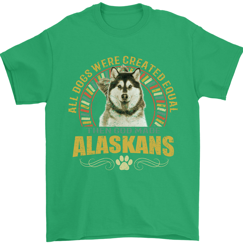 An Alaskan Dog Mens T-Shirt 100% Cotton Irish Green