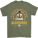 An Alaskan Dog Mens T-Shirt 100% Cotton Military Green