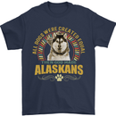 An Alaskan Dog Mens T-Shirt 100% Cotton Navy Blue