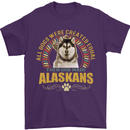 An Alaskan Dog Mens T-Shirt 100% Cotton Purple