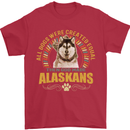 An Alaskan Dog Mens T-Shirt 100% Cotton Red