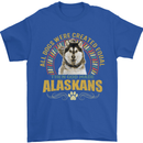 An Alaskan Dog Mens T-Shirt 100% Cotton Royal Blue