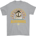 An Alaskan Dog Mens T-Shirt 100% Cotton Sports Grey