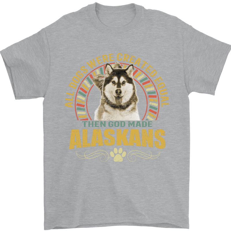 An Alaskan Dog Mens T-Shirt 100% Cotton Sports Grey