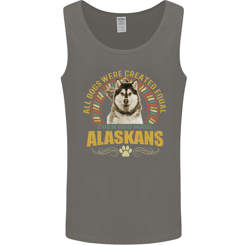 An Alaskan Dog Mens Vest Tank Top Charcoal