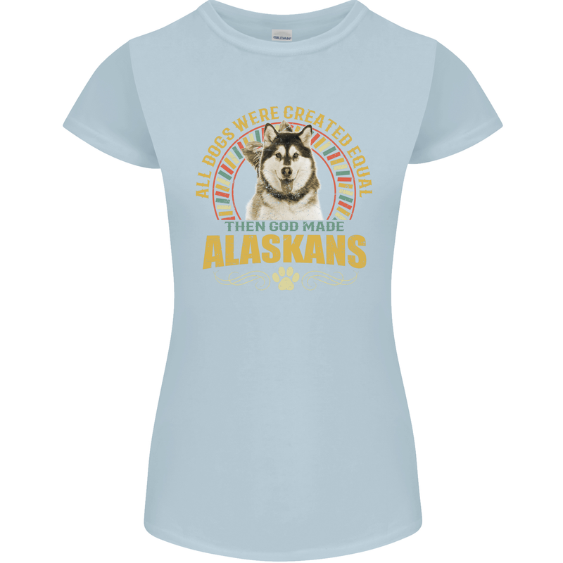 An Alaskan Dog Womens Petite Cut T-Shirt Light Blue
