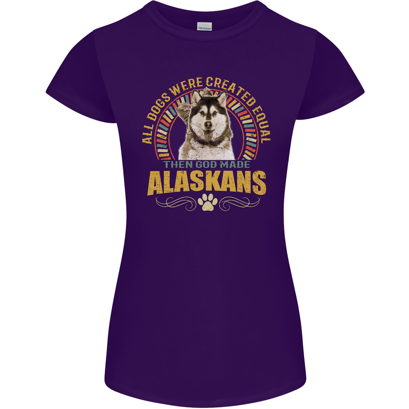 An Alaskan Dog Womens Petite Cut T-Shirt Purple