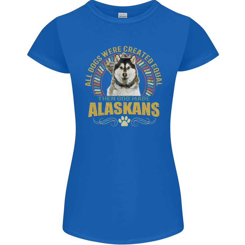 An Alaskan Dog Womens Petite Cut T-Shirt Royal Blue