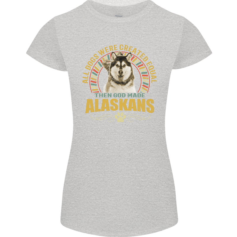 An Alaskan Dog Womens Petite Cut T-Shirt Sports Grey