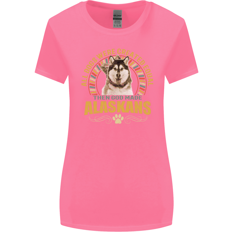 An Alaskan Dog Womens Wider Cut T-Shirt Azalea