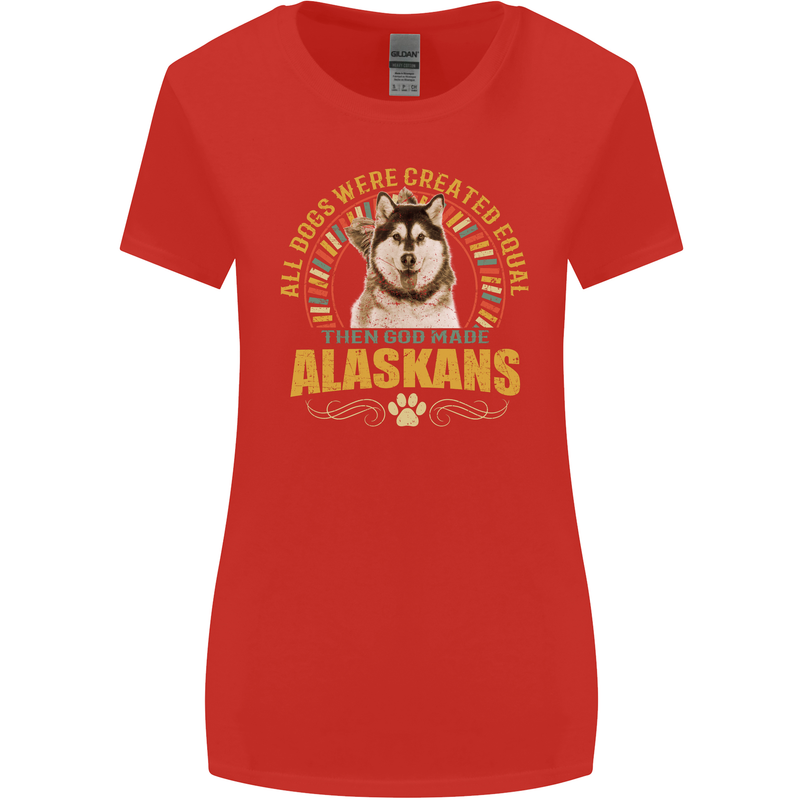 An Alaskan Dog Womens Wider Cut T-Shirt Red