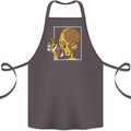 An Alien Smoking Weed Cotton Apron 100% Organic Dark Grey