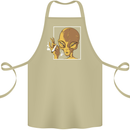 An Alien Smoking Weed Cotton Apron 100% Organic Khaki