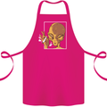 An Alien Smoking Weed Cotton Apron 100% Organic Pink